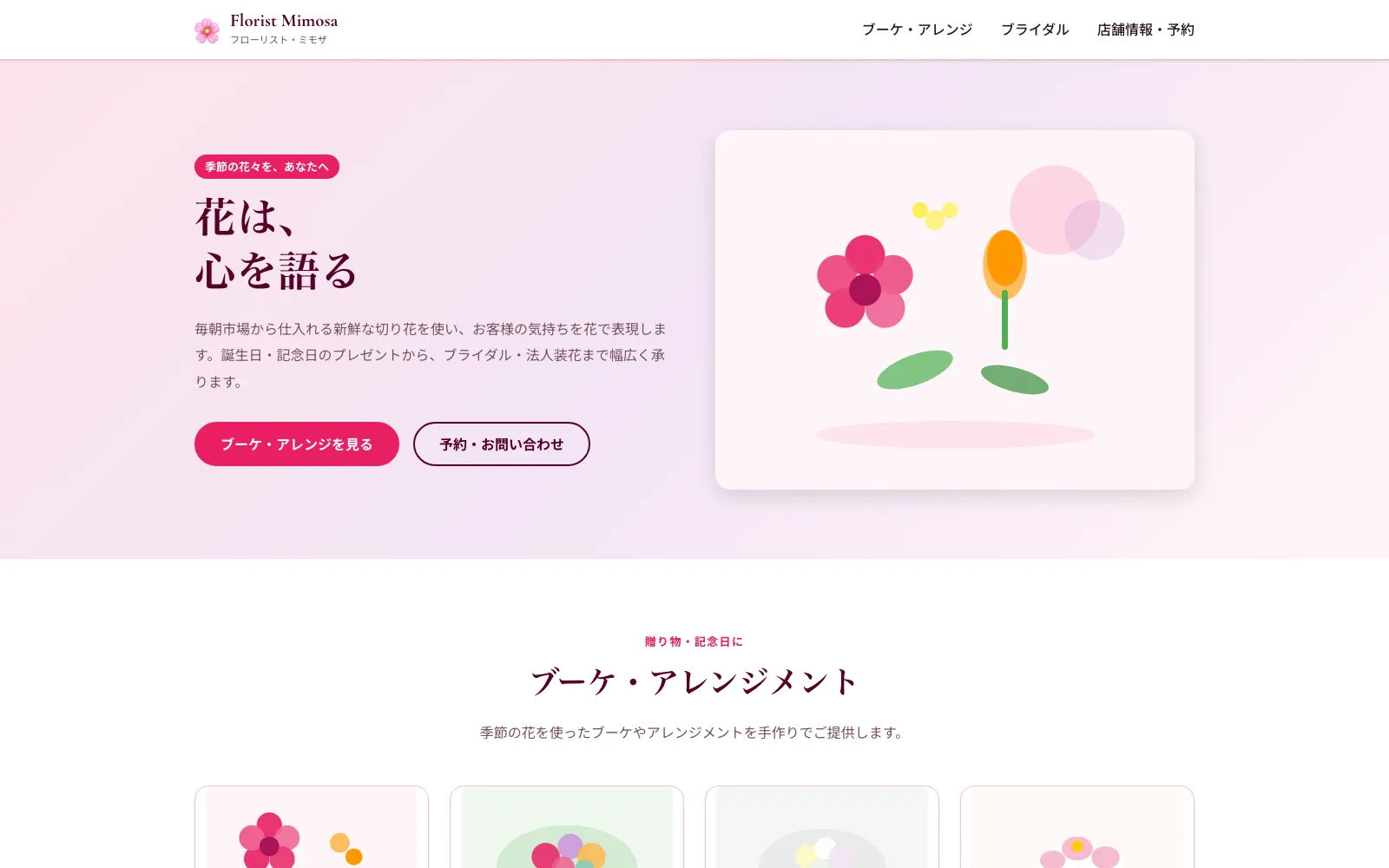 フローリスト・ミモザ - PC表示