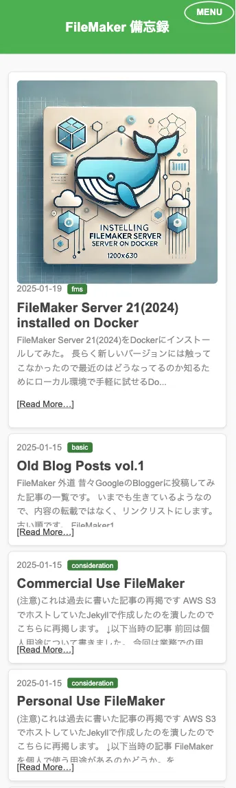 FileMaker Blog - SP全画面