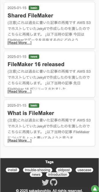 FileMaker Blog - SP表示（下部）
