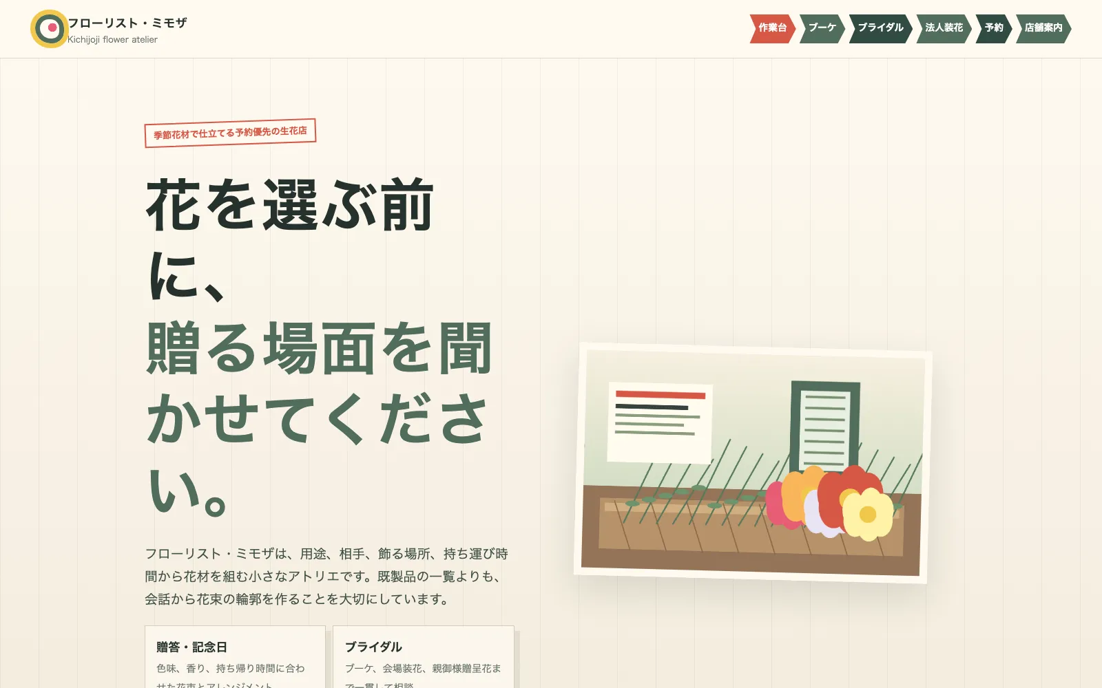 フローリスト・ミモザ - PC表示