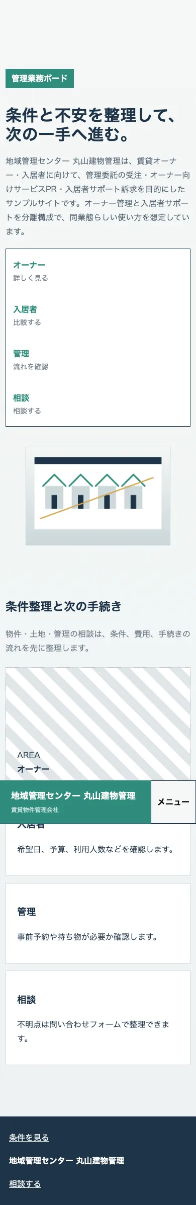 地域管理センター 丸山建物管理 - SP全画面